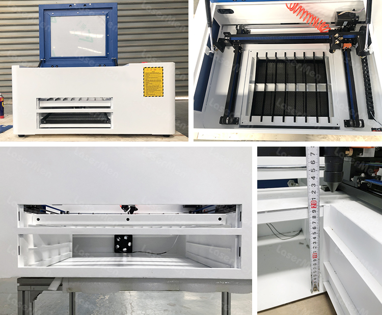 vertical space of desktop co2 laser machine