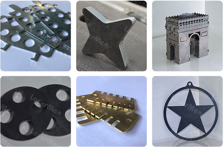 Samples of metal sheet cutting laser machine