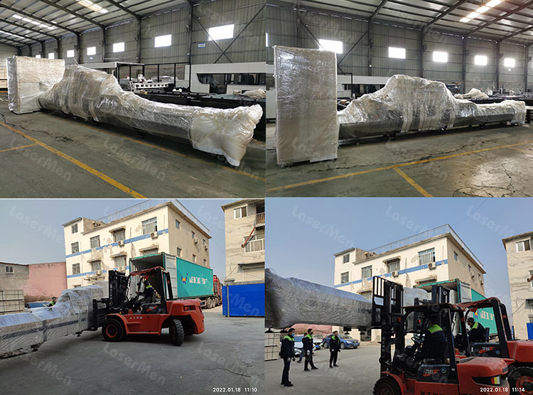 Packing of professional metal pipe fiber laser cutting machine
